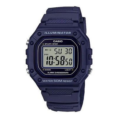 Relógio Casio Masculino Digital Azul Standard W-218H-2Avdf