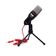 Microfone Condensador Knup Kp-917 de Mesa Com Tripé e cabo P2