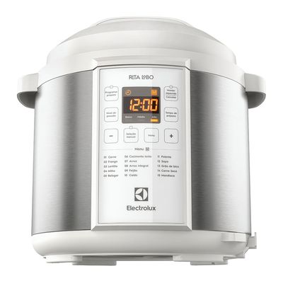 Panela de Pressão Elétrica Electrolux por Rita Lobo 6L Branca Experience Digital (PCC21) 127V