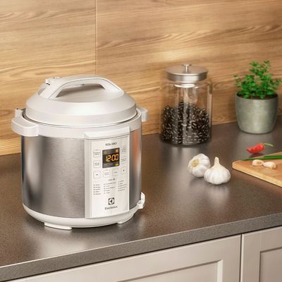Panela de Pressão Elétrica Electrolux por Rita Lobo 6L Branca Experience Digital (PCC21) 127V