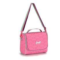 Kit Mochila Juvenil Estojo e Lancheira Just Matelassê Rosa - Denlex