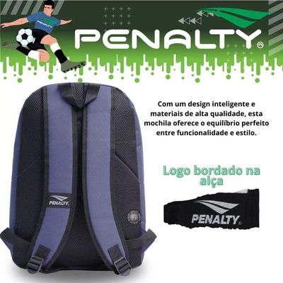 Mochila Costas Notebook Resistente Casual Azul Penalty 108