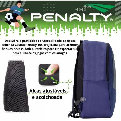 Mochila Costas Notebook Resistente Casual Azul Penalty 108