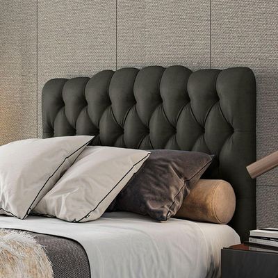 Cabeceira Estofada Queen 160 Cm Prisma Veludo Marrom
