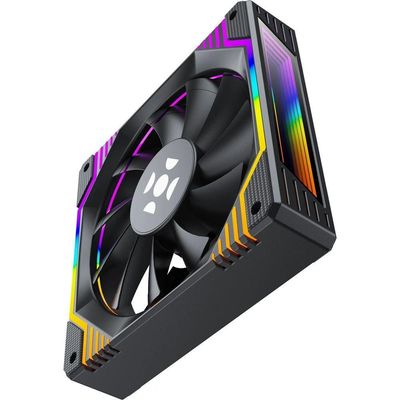 Kit Cooler Fan Argb Fortrek Frosty Preto Com Controladora-controle