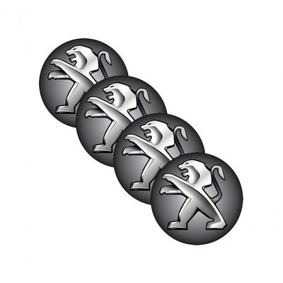 Jogo Bottom- Emblema Para Calota Peugeot 51mm Degrade 4...