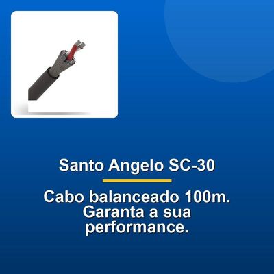 Cabo Microfone Santo Angelo Sc-30 Preto 100m