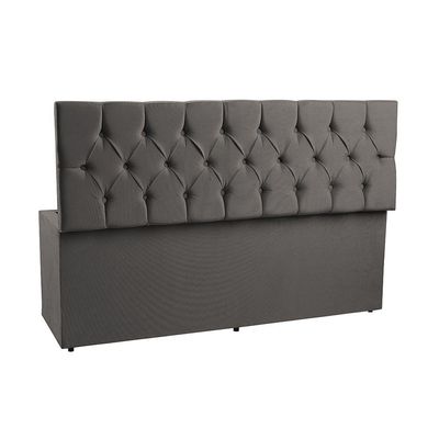Recamier Baú 1,95m Madrid Suede Cinza Dal Poz Estofados