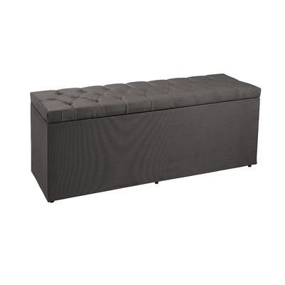 Recamier Baú 1,95m Madrid Suede Cinza Dal Poz Estofados