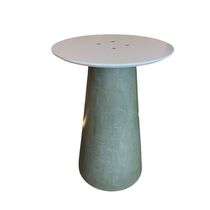 Base Mesa Cone Cimento Queimado 60cm Até 110cm Cinza