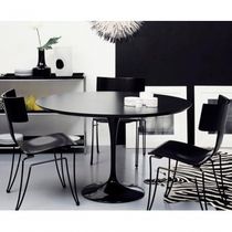 Mesa De Jantar Tulipa Saarinen Redonda 90cm - Laqueada Preto
