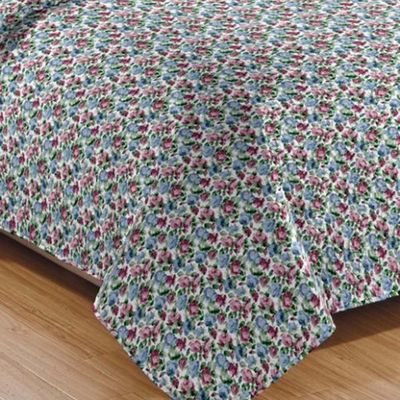 Kit Cobre Leito Colcha Daily King 3 Peças Dupla Face Estampado - Floral 21 - 100% Poliéster
