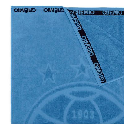 Toalha de Banho Buettner Jacquard Veludo Futebol Gremio 70cmx140m Azul