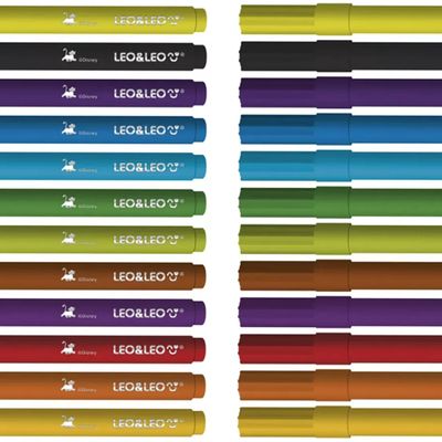 CANETA HIDROCOR ESCOLAR REI LEÃO PACK COM 12 CORES - LEO&LEO