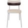 Cadeira Estofada Para Sala de Jantar Astrid Branco C01 Linho Palha Courino Café - Lyam Decor