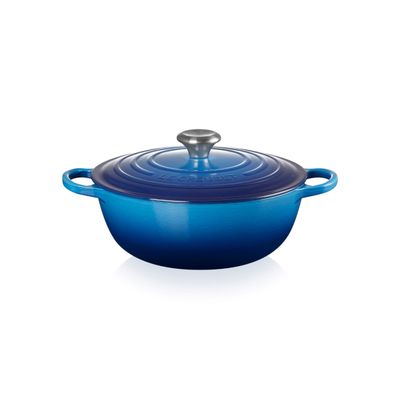 PANELA MARMITA LE CREUSET SIGNATURE FERRO ESMALTADO 26CM AZURE BLUE 21114262200430