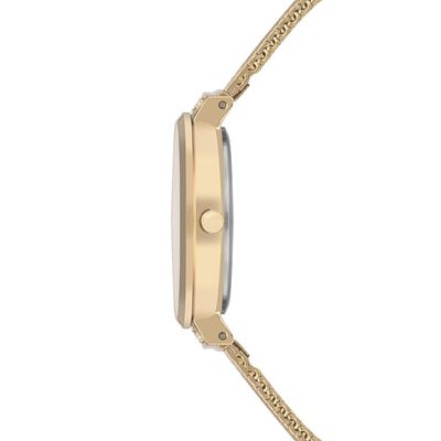 Relógio Technos Feminino Ref: Vj20ab/1x Slim Safira Mesh Dourado