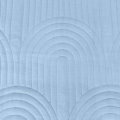 Kit Cobre Leito Colcha Harmony Queen 3 Peças Matelado Micropercal 200 Fios - Azul - 100% Poliéster