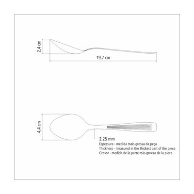 Colher de mesa Tramontina aço inox