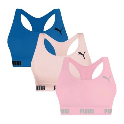 Kit 3 Tops Puma Nadador Sem Costura Feminino GG