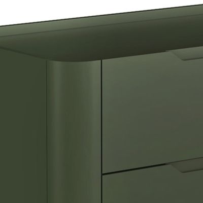 Cômoda Para Quarto Closet Orgânica 3 Gavetas Pés Industrial Preto Bliss I03 Musgo - Lyam Decor