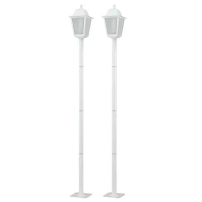 Kit 2 Luminárias Jardim Praça Poste 1,9m Clássico 1 Lâmpada Soberana Dital Estacionamento