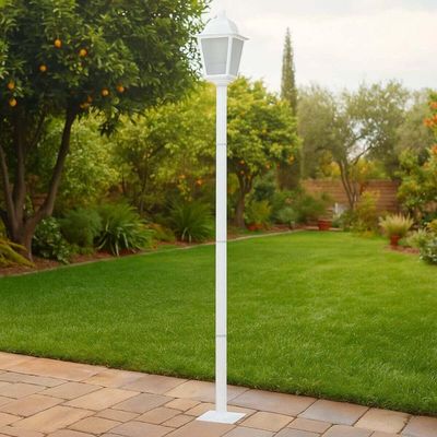 Kit 2 Luminárias Jardim Praça Poste 1,9m Clássico 1 Lâmpada Soberana Dital Estacionamento