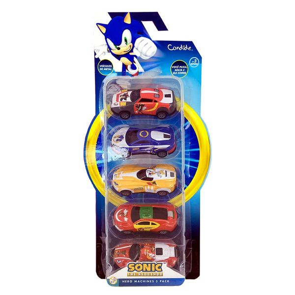 Kit 5 Mini Carros Sonic Candide Kit 5 Mini Carros Sonic Candide