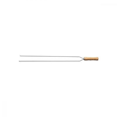 Espeto Duplo para Churrasco Tramontina com Lamina em Aço Inox e Cabo de Madeira 65 cm