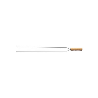 Espeto Duplo para Churrasco Tramontina com Lamina em Aço Inox e Cabo de Madeira 65 cm