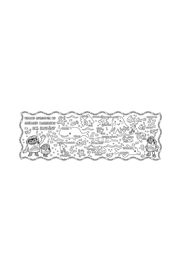 Tapete Playdou para Colorir Bilíngue
