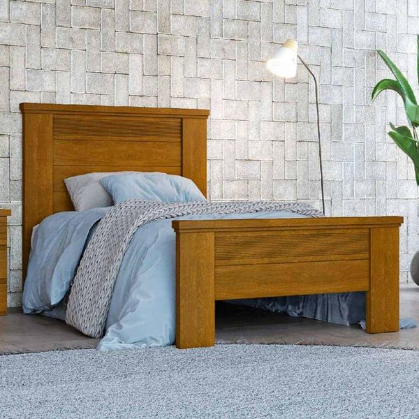Cama Solteiro Com Aplique Frisado - Paolo 900- Móveis Bettio Cama Solteiro Com Aplique Frisado - Paolo 900- Móveis Bettio