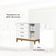 Comoda Sapateira Flip 1 Porta 4 Gavetas Branco Fosco