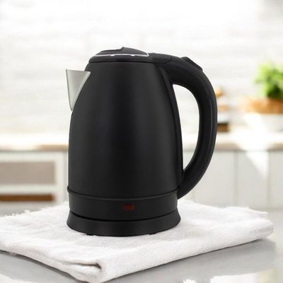 Chaleira Elétrica 1,8L Em Inox Preta 220V 1500w Rápida Fervura