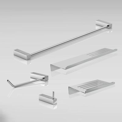 Kit Acessórios Para Banheiro Escovado 5 Peças Grego Metal 2101tr