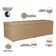 Calçadeira Recamier Baú Para Cama De Casal King Dália 195x50 cm W01 Linho Bege Escuro - Lyam