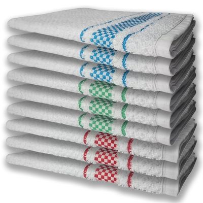 9 Panos de Prato Atoalhado Felpudo Premium VD+AZ+VM