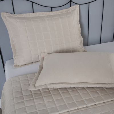Porta Travesseiro Matelado Soft 1 Peça 70cm x 50cm 100% Poliéster - Areia