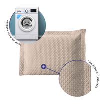 Porta Travesseiro Avulso 70cm x 50cm 1 Peça Prime Ultrassônico 100% Poliéster - Cáqui