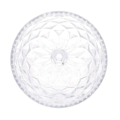 Bomboniere Potiche de Cristal com Pé Diamond 15x32cm Incolor Lyor Transparente