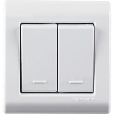 Caixa de Sobrepor com 2 Interruptores Simples 10 A 250 V Tramontina LizFlex Branca