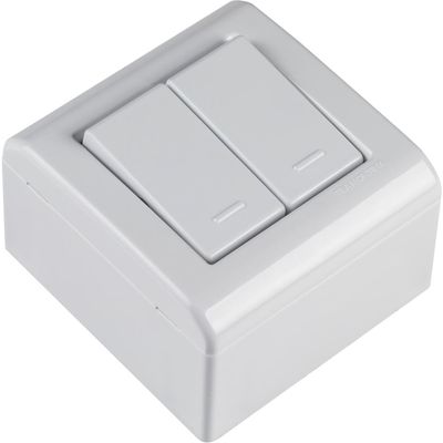 Caixa de Sobrepor com 2 Interruptores Simples 10 A 250 V Tramontina LizFlex Branca