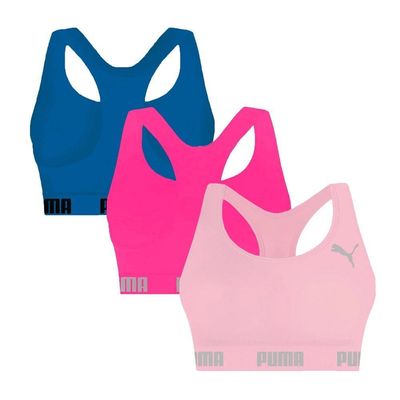 Kit 3 Tops Puma Nadador Sem Costura Feminino G