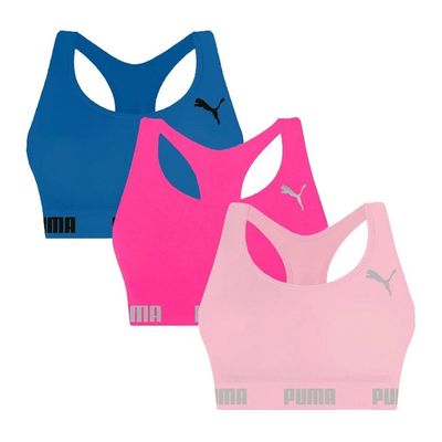 Kit 3 Tops Puma Nadador Sem Costura Feminino GG