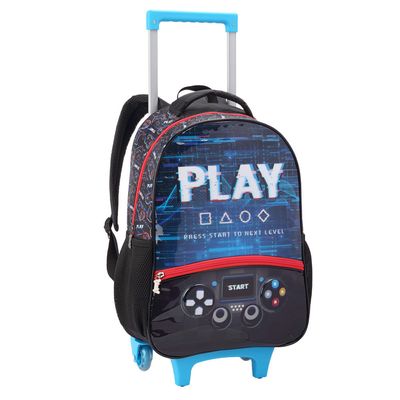 Kit Escolar Gamer Seanite- Mochila com Rodinhas, Lancheira e Estojo