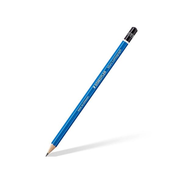 Lápis Grafite Técnico Staedtler Lumograph Desenho Estojo Metal com 6 Graduações 8B a HB