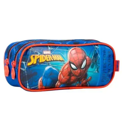 Kit Escolar Spider-Man Marvel Xeryus - Mochila com Rodinhas, Lancheira e Estojo