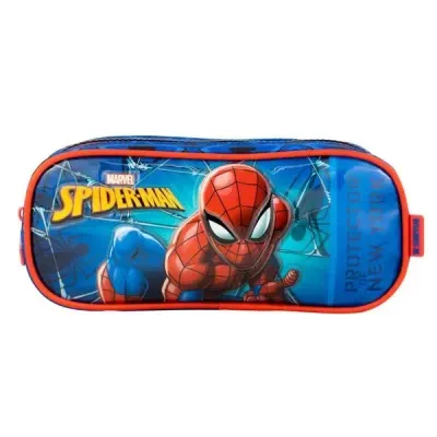 Kit Escolar Spider-Man Marvel Xeryus - Mochila com Rodinhas, Lancheira e Estojo