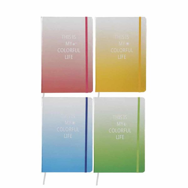Caderneta Le com Pauta Brochura Capa Dura Furta Cor 160 Folhas 21x14cm Cores Diversas - Item Sortido