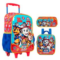 Kit Escolar Patrulha Canina Xeryus - Mochila com Rodinhas, Lancheira e Estojo